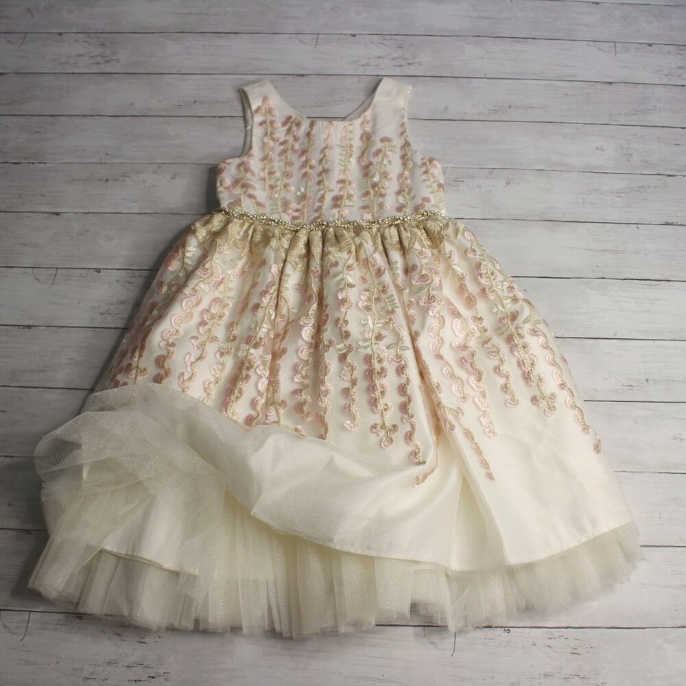 American Princess Girl's Fancy Party Dress Size 10 Embroidered Formal